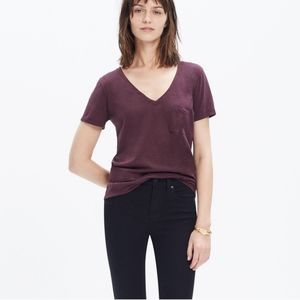 Madewell Whisper Cotton V-neck Pocket Tee